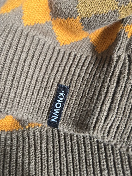 KNOWN SUPPLY Argyle Sweater Vest Dress - 100% Organic Cotton - NWT - Size S - Picture 5 of 7